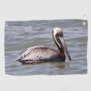 Brown Pelican golf towel