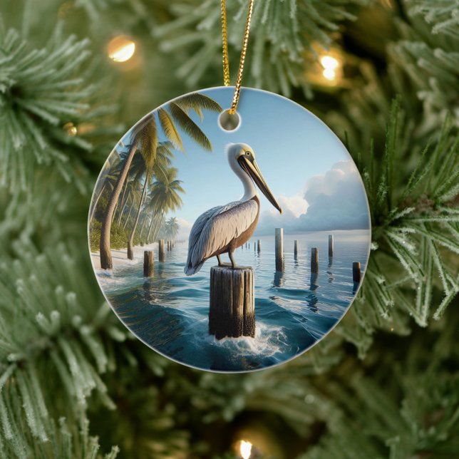 Brown Pelican Keepsake Ceramic Tree Decoration (Creator Uploaded)
