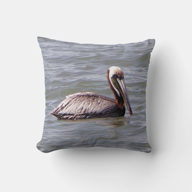 Brown Pelican pillow (Front)