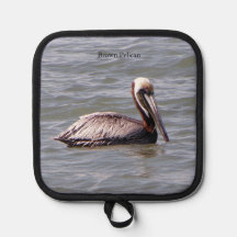Brown Pelican pot holder