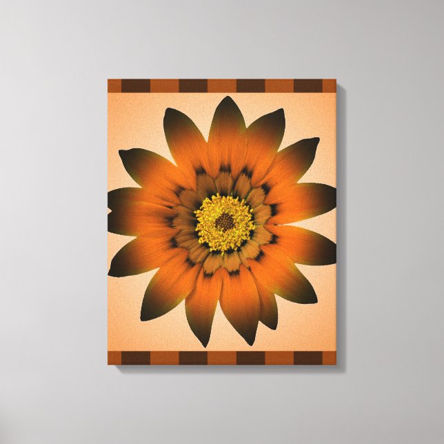 Brown Peru Flower artwork - Wrapped canvas (Front)