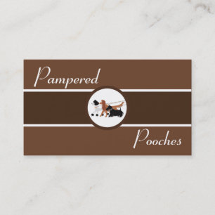 Brown Pet Sitting Dog Walking Walker Business Card