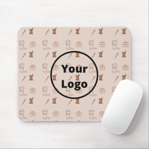 Brown pharmacy business pattern mouse mat