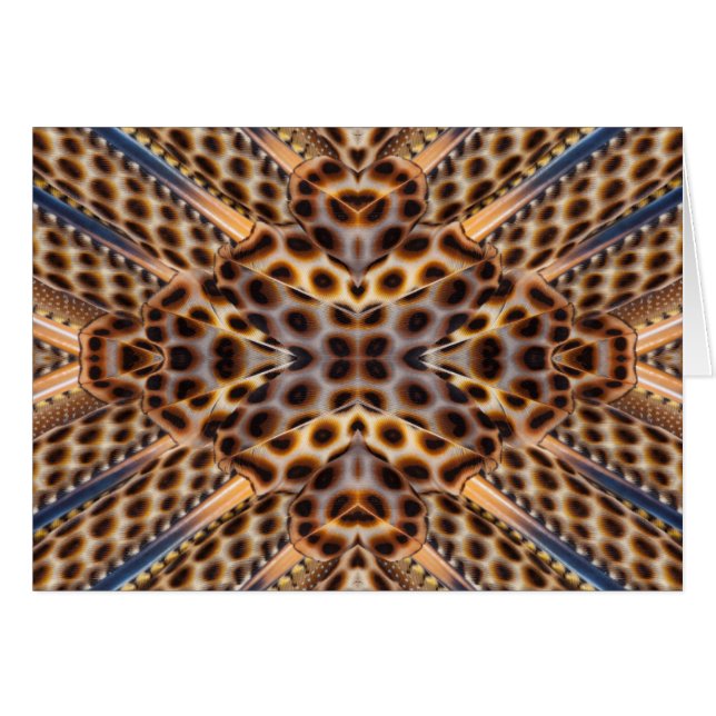 Brown pheasant feather kaleidoscope (Front Horizontal)