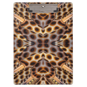 Brown pheasant feather kaleidoscope clipboard