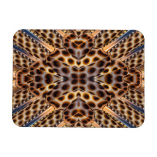 Brown pheasant feather kaleidoscope magnet
