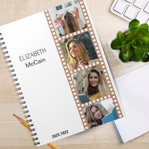 Brown Photo Booth - Trendy Modern Personalised Notebook