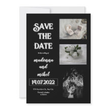 Brown Photo Booth Trendy Modern Save The Date Wedd