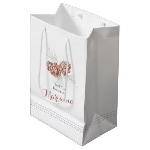 Brown pine cone drawing wedding favour gift bag