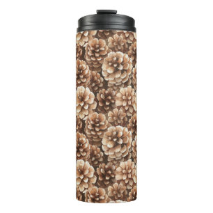 Brown Pine Cones   Thermal Tumbler