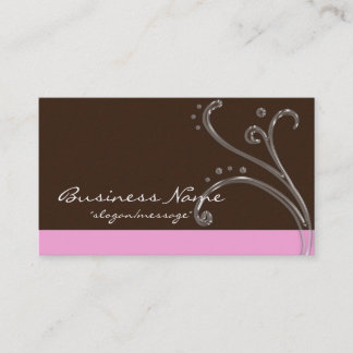 Brown & Pink Acrylic Design Business Card