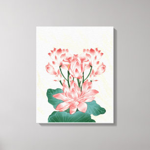Brown Pink Aesthetic Flower Canvas Print