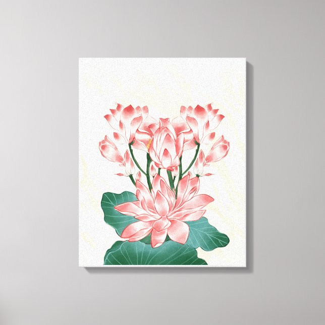 Brown Pink Aesthetic Flower Canvas Print (Front)