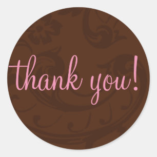 Brown & Pink Stickers