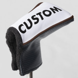 BROWN Piping Custom Golf Putter Headcover Blank