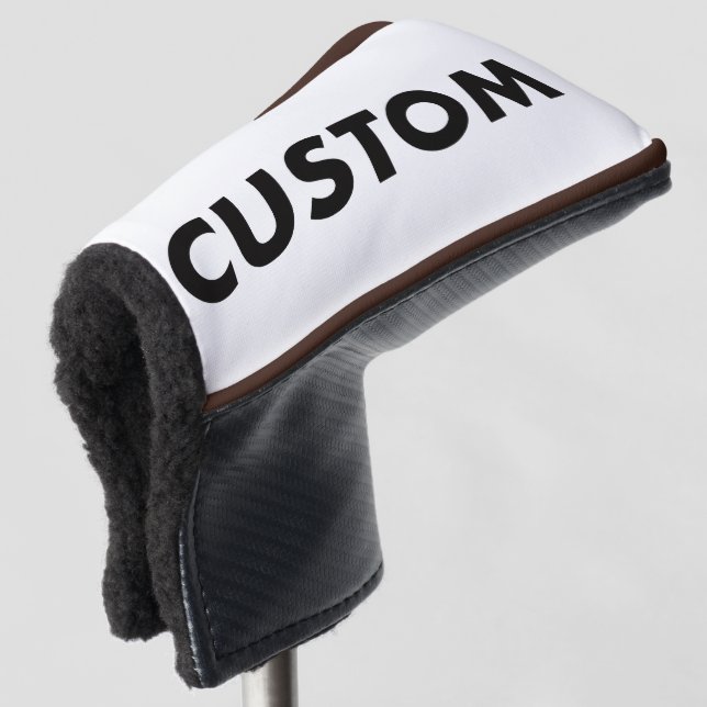 BROWN Piping Custom Golf Putter Headcover Blank (3/4 Front)