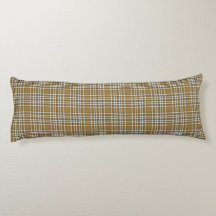 Brown Plaid Bed & Body Pillow