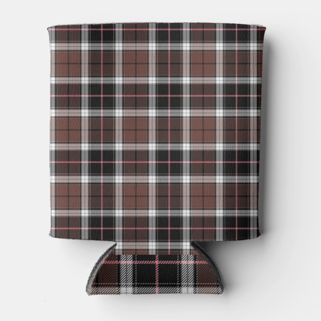 Brown Plaid Can Cooler (Front)