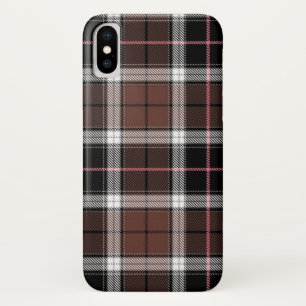 Brown Plaid iPhone X Case