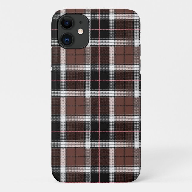 Brown Plaid Case-Mate iPhone Case (Back)