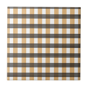 Brown Plaid Check Pattern Tile