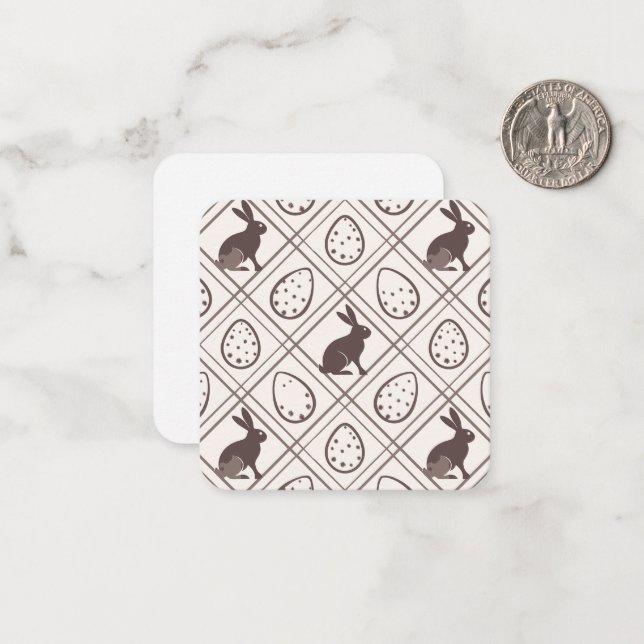 Brown Plaid Easter   Card (Front/Back In Situ)