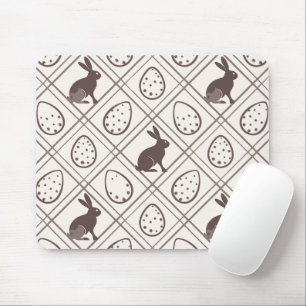 Brown Plaid Easter Mouse Mat