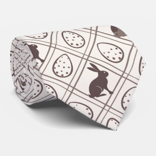 Brown Plaid Easter   Tie