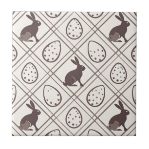 Brown Plaid Easter   Tile