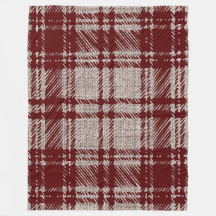Brown Plaid  Fleece Blanket