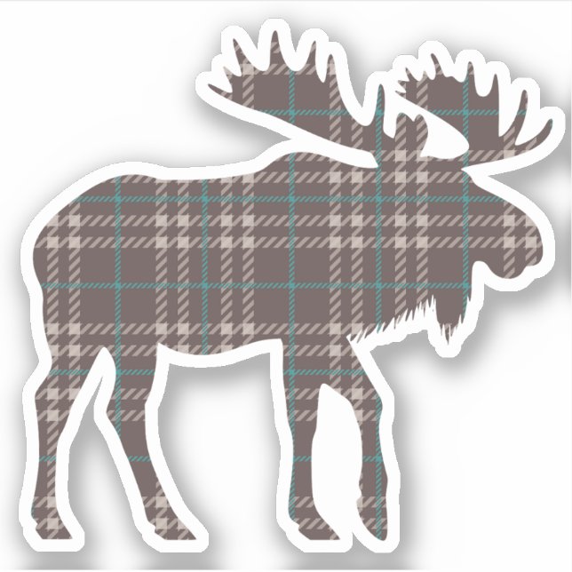 Brown Plaid Moose (Front)