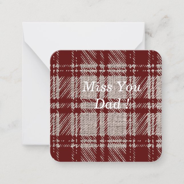 Brown Plaid Note card (Front)