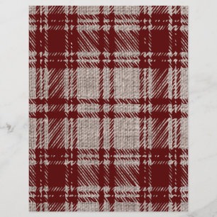 Brown Plaid Scrapbook Paper