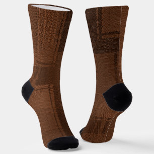 Brown Plaid Socks