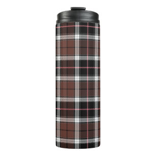 Brown Plaid Thermal Tumbler
