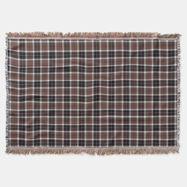 Brown Plaid Throw Blanket (Front)