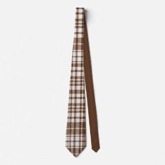 Brown Plaid Tie