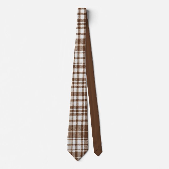 Brown Plaid Tie (Front)
