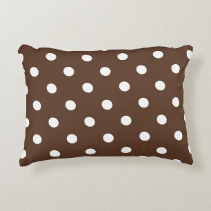 Brown Polka Dot Decorative Cushion