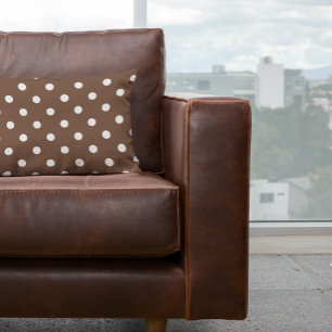 Brown Polka Dot Decorative Cushion