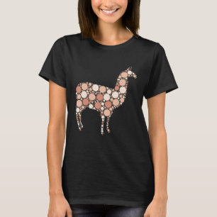 Brown Polka Dot Llama International Dot Day T-Shirt
