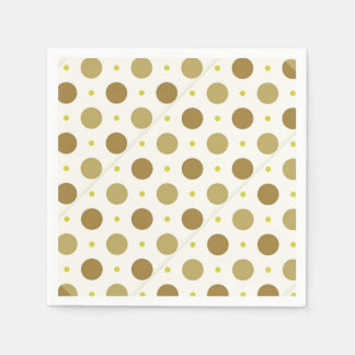 Brown Polka Dot Retro Design Paper Napkin