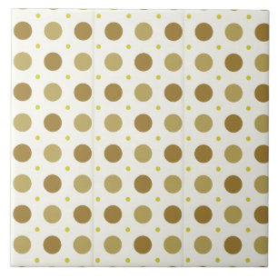 Brown Polka Dot Retro Design Tile
