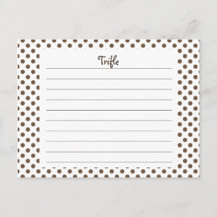 Brown Polka Dots Recipe Card