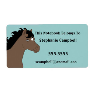 Brown Pony Book Label