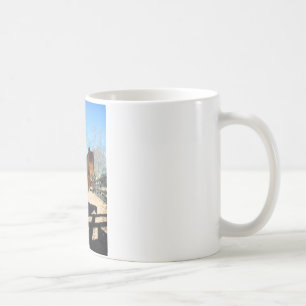 Brown pony turquoise Sky Coffee Mug