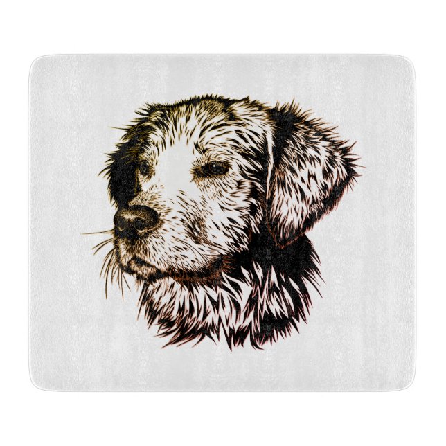Brown Puppy Sketch  Cutting Board (Front)