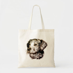 Brown Puppy Sketch Tote Bag