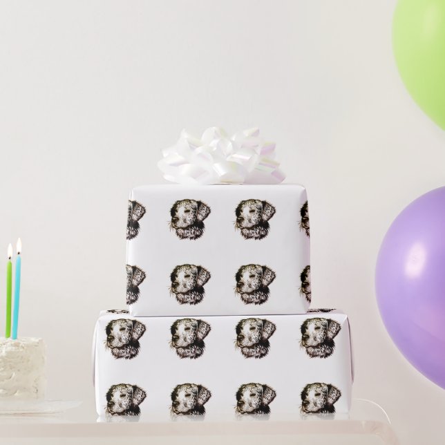 Brown Puppy Sketch  Wrapping Paper (Party Gifts)