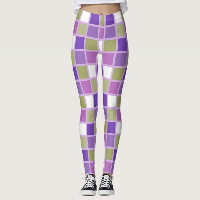 Brown & Purple Paradise Leggings (Front)